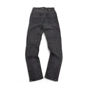 Women’s washed out black vintage Harley Davidson straight leg jeans thumbnail 3