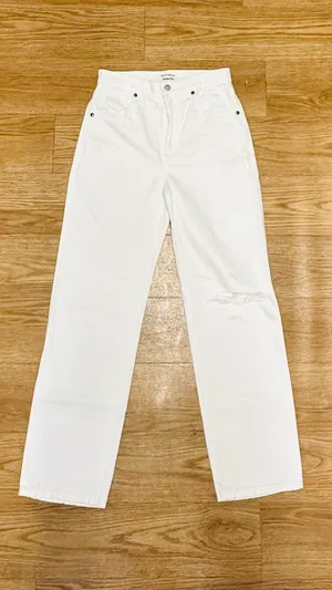 Reformation White Distressed Wash Vintage Jeans thumbnail 1