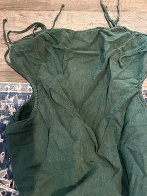 Aerie Dark Green Spaghetti Strap cut out Slip Dress thumbnail 8