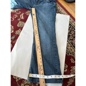 Aeropostale Curvy Skinny Flare Jeans Women 11 12 Blue‎ Denim Embellished Pockets thumbnail 5