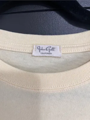JOHN GALT Brandy Melville Pale Yellow Crewneck T-Shirt Cotton Tee One Size EUC thumbnail 2