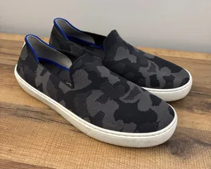 Rothy's The Original Slip On Sneaker Black Grey Camo Women’s thumbnail 1