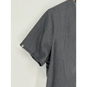 FIGS‎ Caspian V-Neck Scrub Top Large Heathered Charcoal Gray Single Pocket thumbnail 4
