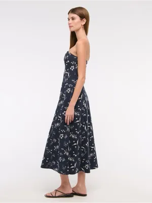 Abercrombie & fitch Mila Strapless Midi Dress thumbnail 2