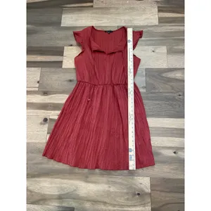 Tash & Sophie Crepe Flutter Sleeve Dress Size M Made in USA thumbnail 3