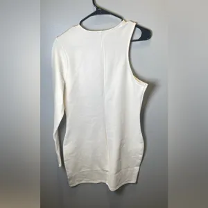 Abercrombie & Fitch Women's‎ NWT Ivory Asymmetrical Bodycon Dress Short Size XL thumbnail 6