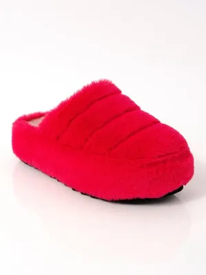 FREE PEOPLE NIB NWT It's A Vibe Platform Slippers / Dragon Fruit thumbnail 4
