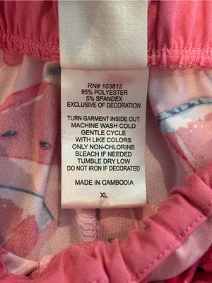 Munki Munki Watermelon Pajama Set XL Pink Short Sleeve Top Crop Pants Stretch thumbnail 8