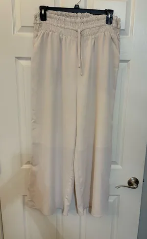 NWOT unbranded, cream color lined pants thumbnail 1