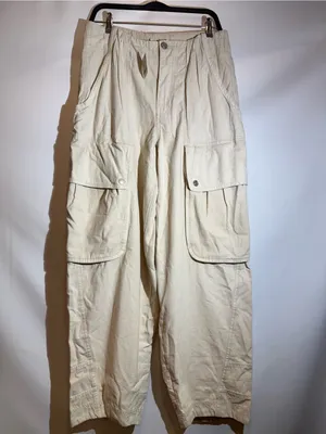 Free People Brentwood Aged Green Slouchy Cargo Utility Pants Cotton Size 8 thumbnail 10
