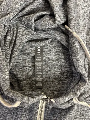 Vuori Halo performance hoodie charcoal heather size large VW201 thumbnail 3