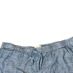 J.Crew Chambray Blue Shortie Shorts Women's XXS Drawstring Waist Split‎ Side Hem thumbnail 2