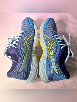 ASICS Women's Blue and Yellow Running Sneakers thumbnail 7