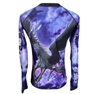 Raven Fightwear The Pegasus Dusk Purple Rashguard Size Small BJJ MMA Grappling thumbnail 4