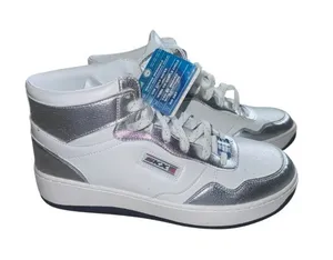 NEW Skechers Metallic Silver High Top Platform Sneakers - Shiny Holographic 10 thumbnail 1