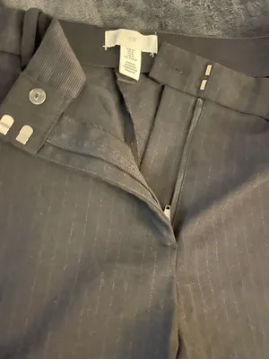 H&M Black Pinstripe Dress Pants thumbnail 2