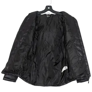 Fila Puffer Jacket Coat Quilted Athleisure Minimalist Streetwear Black Medium thumbnail 2