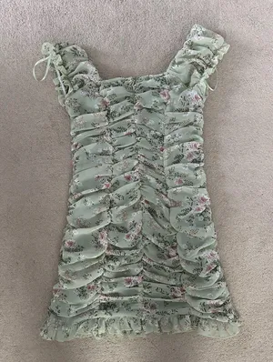 Hazel Boutique Green Floral Mini Dress thumbnail 9