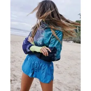 ✨FREE PEOPLE MOVEMENT The Way Home Blue Sz Medium Shorts✨ thumbnail 4