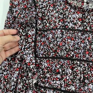 Rails Faren Floral Long Sleeve Smocked Waist‎ Mini Dress Sz S Work thumbnail 3