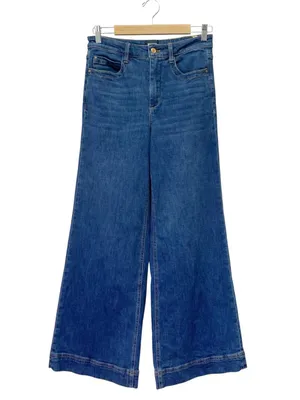 Maeve Anthropologie Jada Jeans Sz 28 Blue High Rise Wide Leg Trouser Flare Denim thumbnail 2