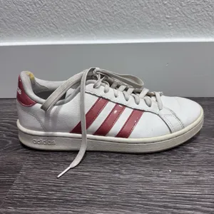 Adidas White Sneakers w/Pink Stripes thumbnail 6