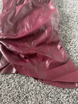 HOUSE OF CB ALLEGRA Wine Vegan Leather Asymmetric Top, Size X-Small, $148 thumbnail 12