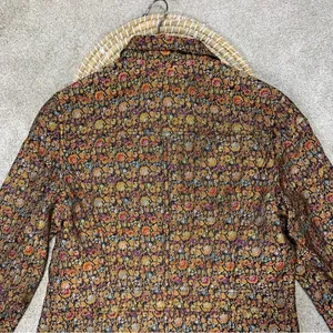 Coldwater Creek Tapestry Multicolor Brocade Jacquard Button Front Top Jacket M thumbnail 8