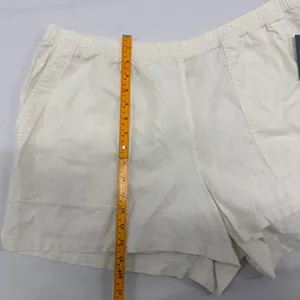Universal Thread Womens XXL White Linen Blend Elastic Waist Patch Pocket Shorts thumbnail 5