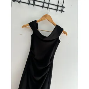 Babyboo Joyce Maxi Dress Black Off Shoulder Ruched Formal Gown XS NWT thumbnail 7