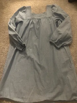 J. Crew Chambray 100% cotton balloon sleeve mini dress size medium thumbnail 1