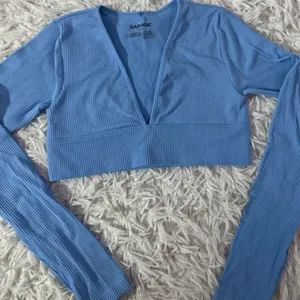Garage Light Blue Long Sleeve Crop Top thumbnail 8