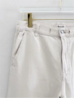 Madewell Ultimate Wide Leg Pant Cream Vintage Canvas Airy Denim NZ211 Size 28 thumbnail 9