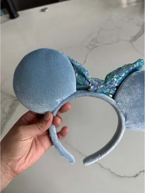 Disney Minnie Mouse Ear Headband with Sequined Bow - Cornflower Blue thumbnail 5