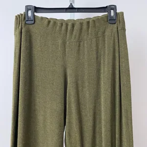 Eileen Fisher Relaxed Lagenlook Wide Leg Pull On Pant Medium‎ Green Olive thumbnail 2