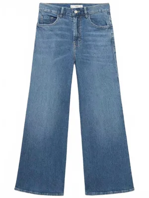Mango High-Waisted WideLeg Jeans NWT Elise Medium Blue Size 14 (EUR 46) thumbnail 8