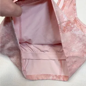 RBX Sports Bra Womens Size M Pink Tie Dye V-Neck Longline Yoga Athletic thumbnail 3