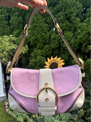 Coach Y2K Pink Soho Buckle Bag Mini Signature Jacquard Cream Leather 1457 thumbnail 1