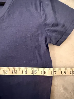NWOT Madewell Size XS Navy Blue V Neck Short Sleeve Slub Cotton Tee Shirt thumbnail 6
