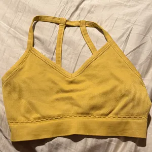 Gymshark Mustard Strappy Sports Bra thumbnail 1