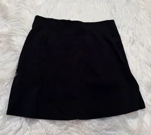 American Eagle Women's Sz Small It Knit Skirt Skort Black Slit Front Shorts Mini thumbnail 1