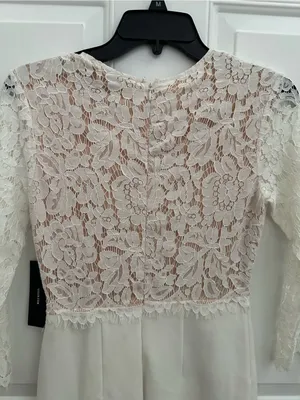 Lulus Lace Bodice Sheath Dress - White thumbnail 7