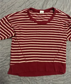 OFFLINE by Aerie Red Striped Top thumbnail 1