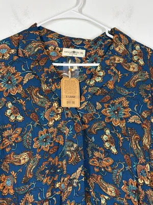 NWT Natural Life Floral Paisley Mini Dress Size XL thumbnail 4