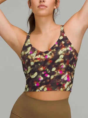 Lululemon Align‎ Tank Top Soft Focus Splatter Green Multi Size 10 Built-In Bra thumbnail 1