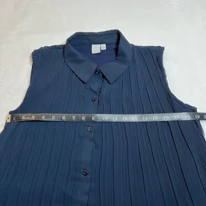 Joie Sleeveless Pleat Mini Button Up Shirt Dress Size L Casual Preppy Classic thumbnail 9