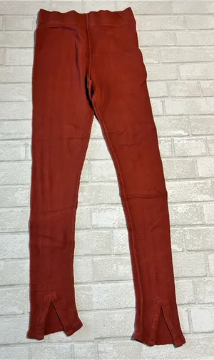 Free People Rust Waffle-Knit Leggings thumbnail 1