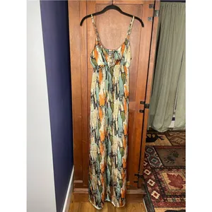 Costa Blanca Collection Maxi Slip Dress Cover Up Boho Resortwear Vacation Size L thumbnail 3