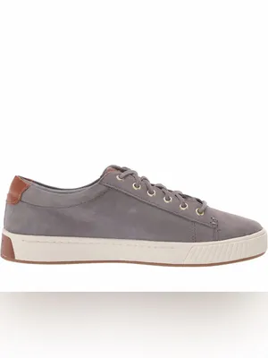 Sperry Gray Suede Low-Top Sneakers with Brown Heel Accent thumbnail 4