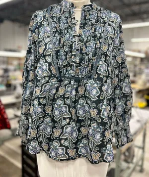 By Anthropologie Henley Peasant Blouse S thumbnail 4